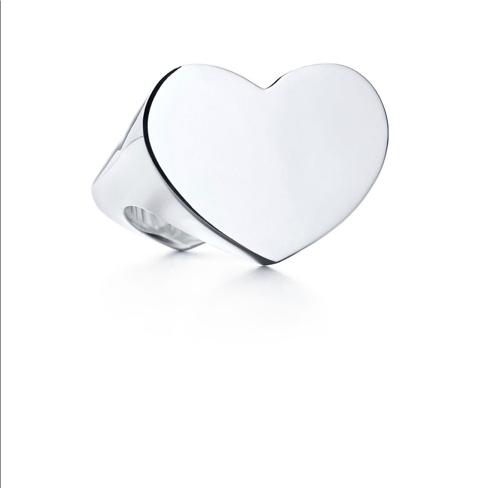Tiffany Paloma Picasso Double Heart Modern Ring size 7.5
